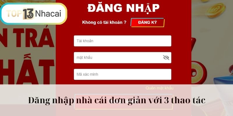 Đăng nhập nhà cái đơn giản với 3 thao tác