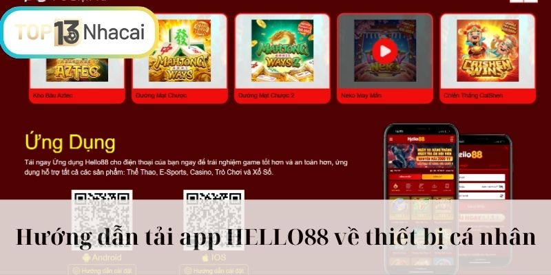 Hướng dẫn tải app HELLO88 về thiết bị cá nhân
