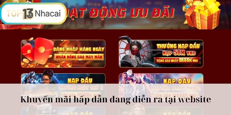 Khuyến mãi hấp dẫn đang diễn ra tại website