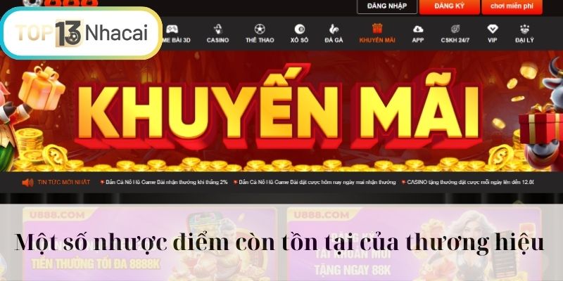 Một số nhược điểm còn tồn tại của thương hiệu 