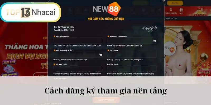 Cách đăng ký tham gia nền tảng
