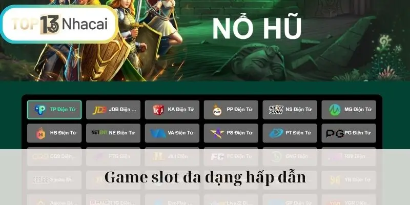 Game slot đa dạng hấp dẫn