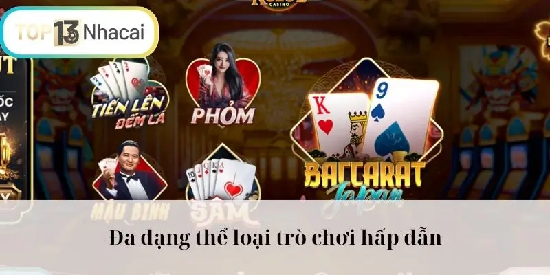 Đa dạng thể loại trò chơi 